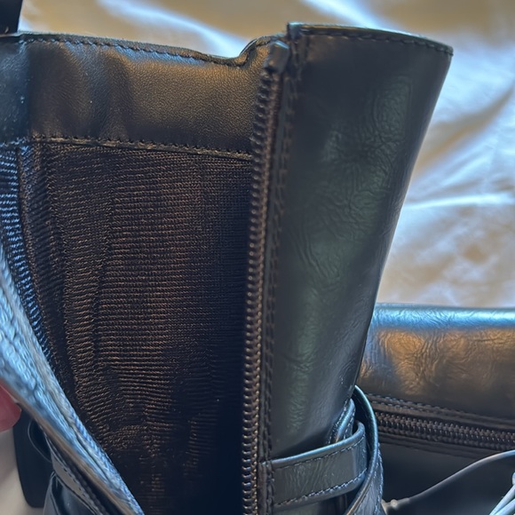 Children’s Place NWT Girls tall black faux leather boots Size 5 - Picture 9 of 11